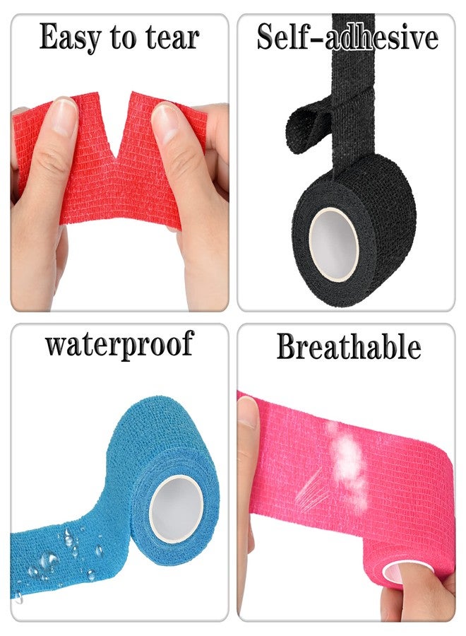Chewarelly 8 Pack 2 in x 5 Yards Self Adhesive Bandage Wrap Elastic Cohesive Self Adherent Bandage Self Stick Vet Tape for Athletic, Wrist, Ankle, Knees, Pets (Mixed Colors 2) - Image 4